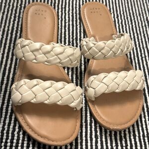 A New Day Beige Double Strap Sandal - Size 8